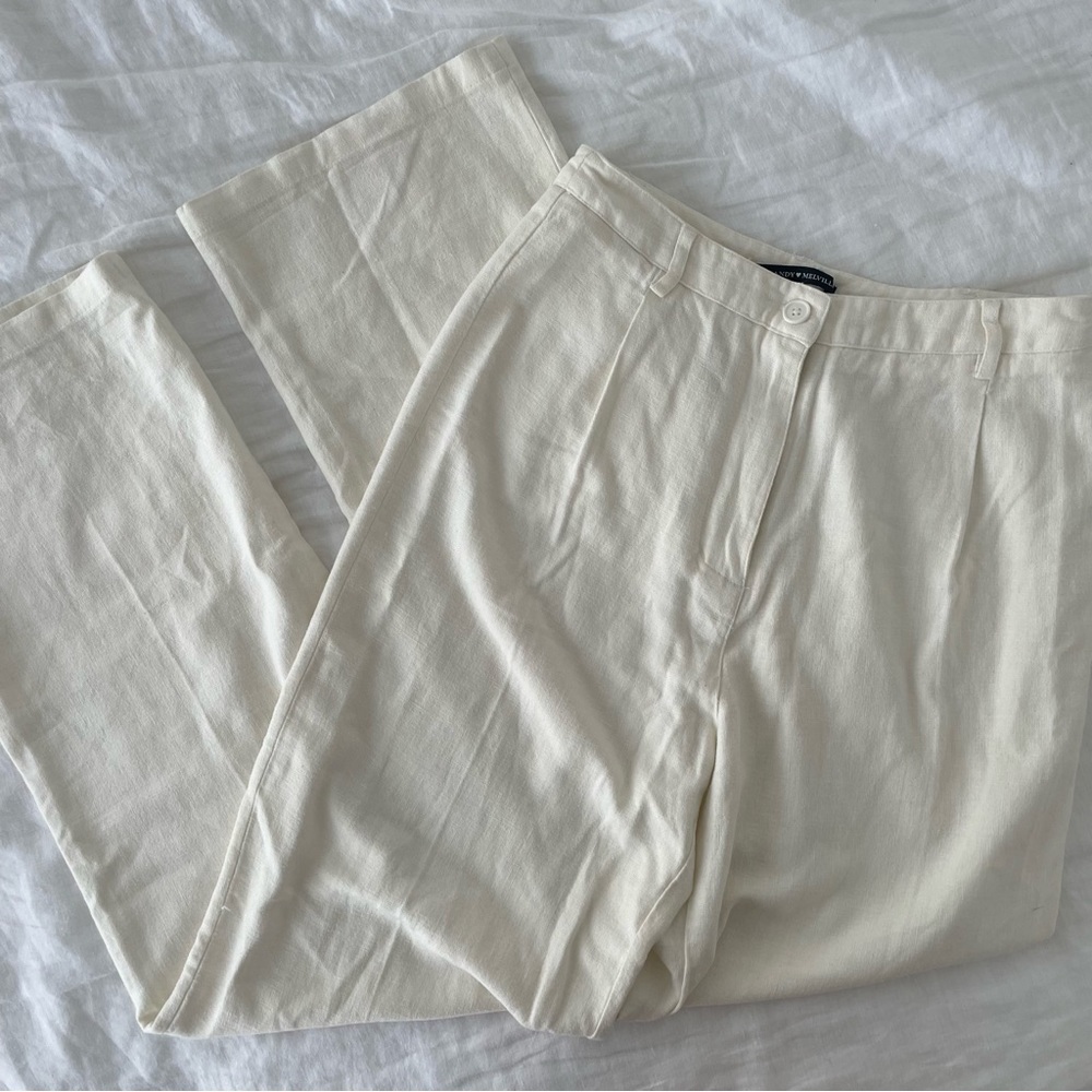 brandy linen wide leg pants